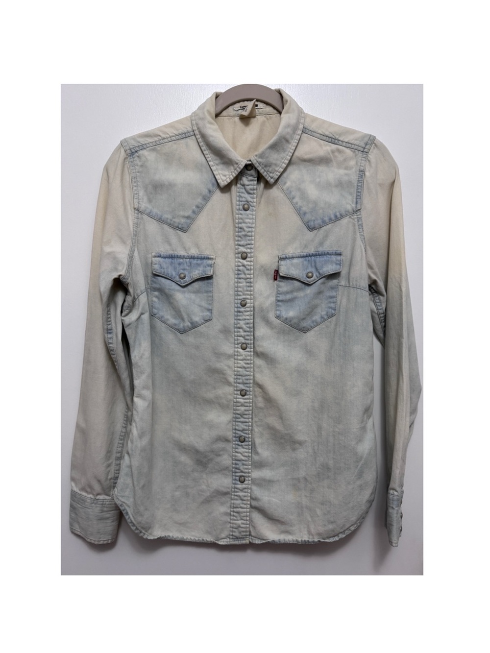 Levi's Light Wash Western Denim Shirt Jacket - Faded Blue